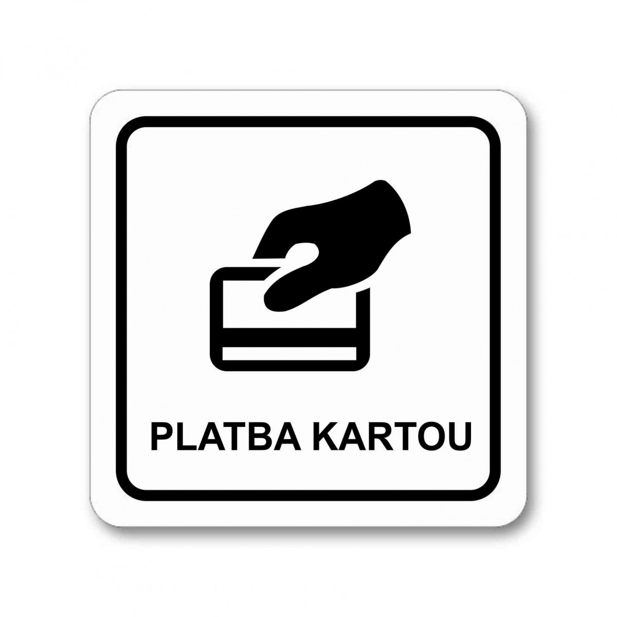 Piktogram platba kartou samolepka | Poháry.com