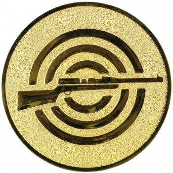 Poháry.com® Emblém střelba dlouhá zbraň zlato 50 mm