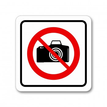 Poháry.com® Piktogram zákaz fotografování barevná samolepka