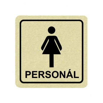 Poháry.com® Piktogram WC pro personál ženy zlato