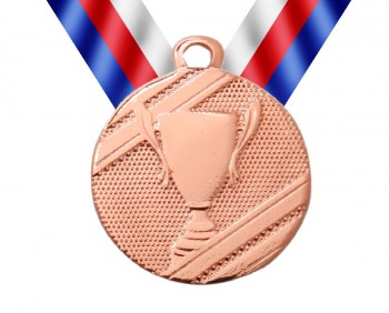 Poháry.com® Medaile MD106.03 bronz s trikolórou