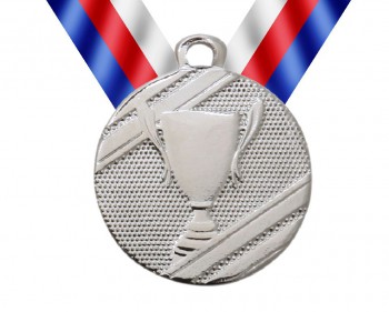 Poháry.com® Medaile MD106.02 stříbro s trikolórou