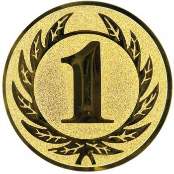 Poháry.com® Emblém 1. místo zlato 25 mm