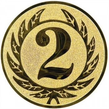 Poháry.com® Emblém 2. místo zlato 25 mm