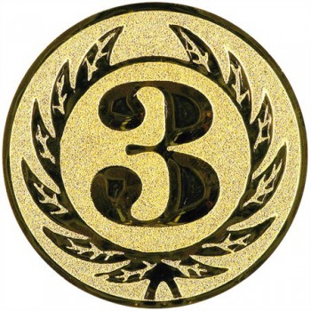 Poháry.com® Emblém 3. místo zlato 25 mm