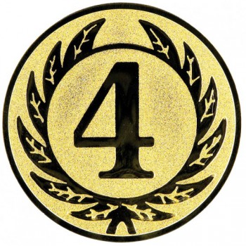 Poháry.com® Emblém 4. místo zlato 25 mm
