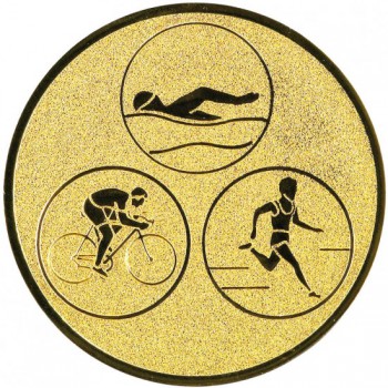 Poháry.com® Emblém triatlon zlato 25 mm