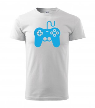 Poháry.com® Tričko pro hráče H01 bílé se sv. modrým potiskem XL pánské