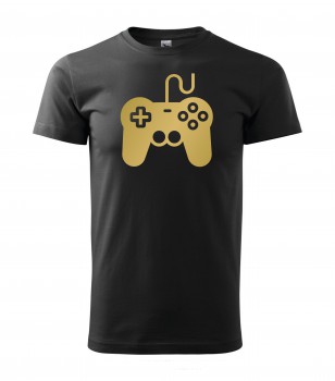 Poháry.com® Tričko pro hráče H01 černé se zlatým potiskem XL pánské