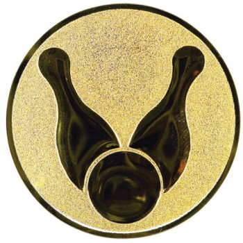 Poháry.com® Emblém bowling zlato 25 mm