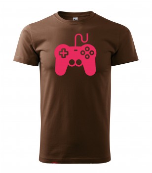 Poháry.com® Tričko pro hráče H01 hnědé s růžovým potiskem XL pánské