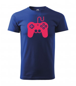 Poháry.com® Tričko pro hráče H01 královská modrá s růžovým potiskem L pánské