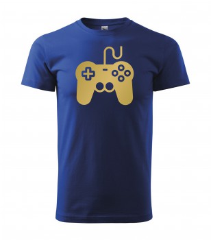 Poháry.com® Tričko pro hráče H01 královská modrá se zlatým potiskem XL pánské