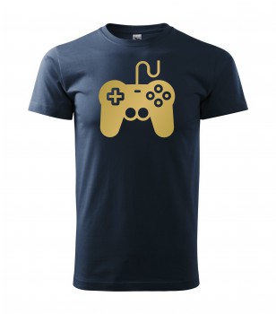 Poháry.com® Tričko pro hráče H01 námořní modrá se zlatým potiskem XS pánské
