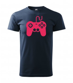Poháry.com® Tričko pro hráče H01 námořní modrá s růžovým potiskem M pánské