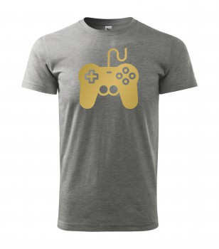 Poháry.com® Tričko pro hráče H01 šedé se zlatým potiskem XL pánské