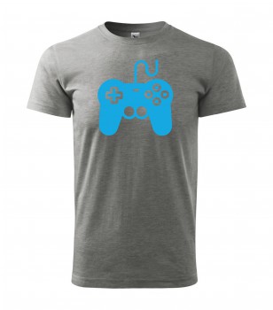 Poháry.com® Tričko pro hráče H01 šedé se sv. modrý potiskem XL pánské