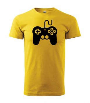 Poháry.com® Tričko pro hráče H01 žluté s černým potiskem XS pánské
