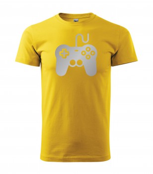 Poháry.com® Tričko pro hráče H01 žluté se stříbrným potiskem XL pánské