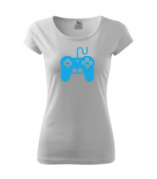 Poháry.com® Tričko pro hráče H01 bílé se sv. modrým potiskem dámské XS dámské