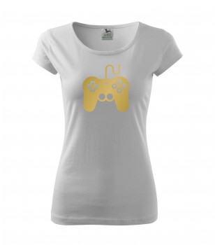 Poháry.com® Tričko pro hráče H01 bílé se zlatým potiskem dámské XS dámské