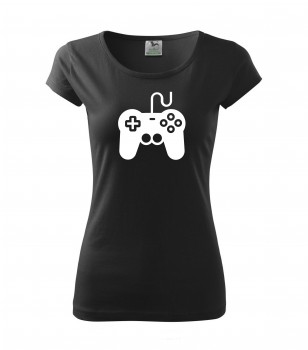 Poháry.com® Tričko pro hráče H01 černé s bílým potiskem XL dámské