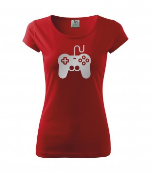 Poháry.com® Tričko pro hráče H01 červené se stříbrným potiskem dámské M dámské
