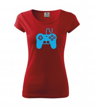 Poháry.com® Tričko pro hráče H01 červené se sv. modrým potiskem dámské L dámské
