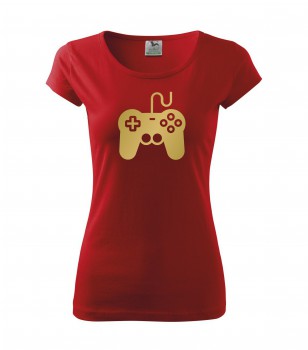 Poháry.com® Tričko pro hráče H01 červené se zlatým potiskem dámské XS dámské