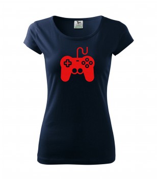 Poháry.com® Tričko pro hráče H01 námořní modrá s červeným potiskem dámské S dámské