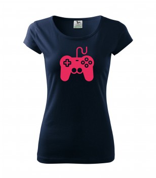 Poháry.com® Tričko pro hráče H01 námořní modrá s růžovým potiskem dámské XS dámské