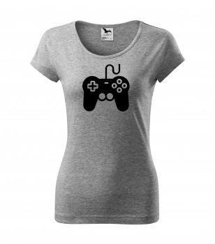 Poháry.com® Tričko pro hráče H01 šedé s černým potiskem dámská XXL dámské