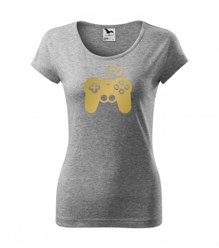 Poháry.com® Tričko pro hráče H01 šedé se zlatým potiskem dámské M dámské