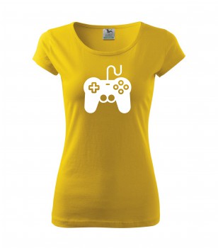 Poháry.com® Tričko pro hráče H01 žluté s bílým potiskem dámské