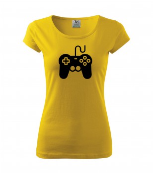 Poháry.com® Tričko pro hráče H01 žluté s černým potiskem dámské XL dámské