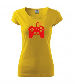 Poháry.com® Tričko pro hráče H01 žluté s červeným potiskem dámské S dámské