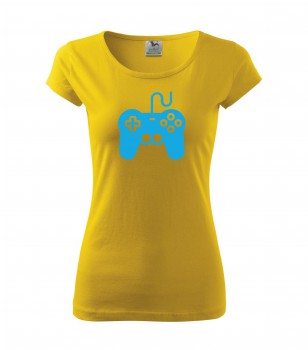 Poháry.com® Tričko pro hráče H01 žluté se sv. modrým potiskem dámské XL dámské
