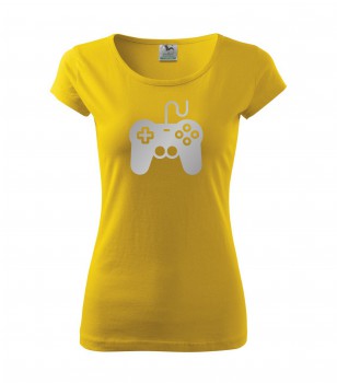 Poháry.com® Tričko pro hráče H01 žluté se stříbrným potiskem dámské M dámské