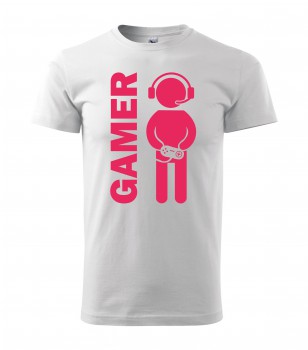 Poháry.com® Tričko pro hráče H02 bílé s růžovým potiskem XL pánské