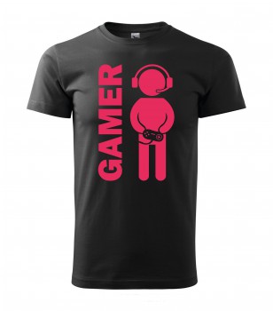 Poháry.com® Tričko pro hráče H02 černé s růžovým potiskem XS pánské