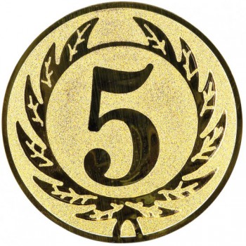 Poháry.com® Emblém 5. místo zlato 50 mm