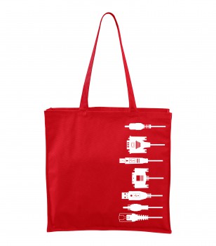 Poháry.com® Bavlněná taška červená CARRY - T10