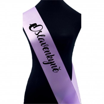 Poháry.com®  Narozeninová šerpa Oslavenkyně světle fialová