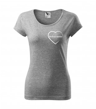 Poháry.com® Svatební tričko pro budoucí nevěstu srdce šedé s bílým potiskem XXL dámské