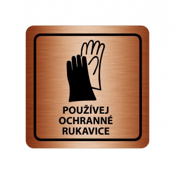 Poháry.com® Piktogram Používej ochranné rukavice bronz