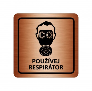 Poháry.com® Piktogram Používej respirátor bronz