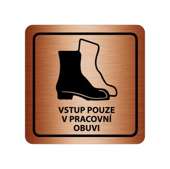 Poháry.com®  Piktogram Vstup v pracovní obuvi bronz