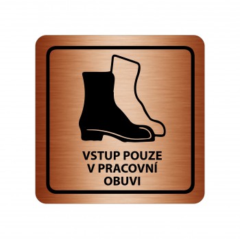 Poháry.com® Piktogram Vstup v pracovní obuvi bronz