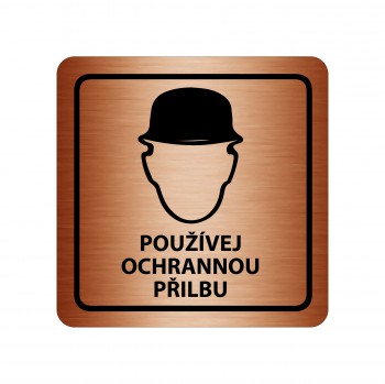 Poháry.com® Piktogram Používej ochrannu přilbu bronz