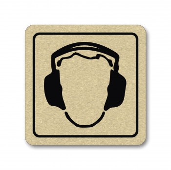 Poháry.com® Piktogram Ochranné sluchátka zlato